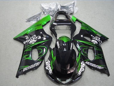 Online 2001-2003 Suzuki GSXR 600 Motorcycle Fairings - Glossy Black Green Corona Extra Alstare Canada