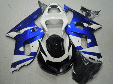 Online 2001-2003 Suzuki GSXR 600 Motorcycle Fairings - White Blue Glossy Black Canada