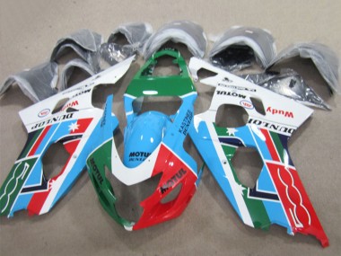 Online 2004-2005 Suzuki GSXR 600 Motorcycle Fairings - White Blue Green Red Motul Canada