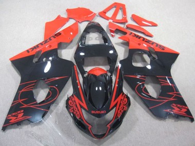 Online 2004-2005 Suzuki GSXR 600 Motorcycle Fairings - Glossy Black Red Canada