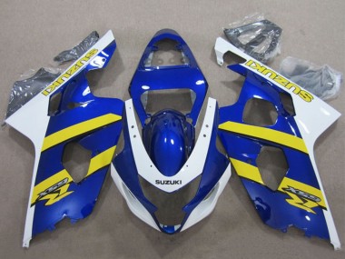 Online 2004-2005 Suzuki GSXR 600 Motorcycle Fairings - Blue White Yellow Canada