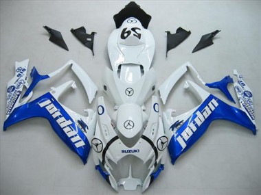 Online 2006-2007 Suzuki GSXR 600 Motorcycle Fairings - White Blue Jordan 59 Canada