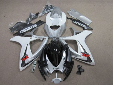 Online 2006-2007 Suzuki GSXR 600 Motorcycle Fairings - White Silver Glossy Black Red Canada