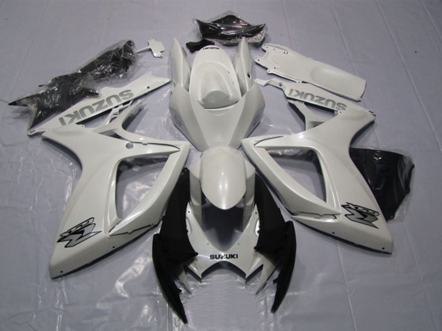 2006-2007 Suzuki GSXR 600 Motorcycle Fairing - White Canada
