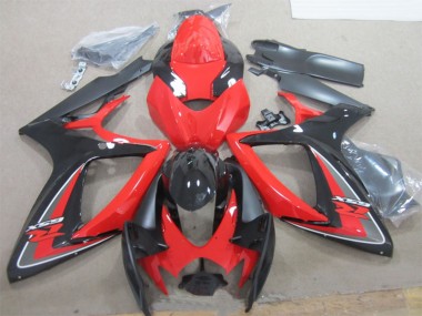 Online 2006-2007 Suzuki GSXR 600 Motorcycle Fairings - Red Black Canada