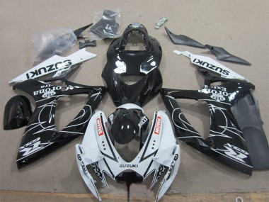 Online 2006-2007 Suzuki GSXR 600 Motorcycle Fairings - White Black Corona Extra Motul Canada