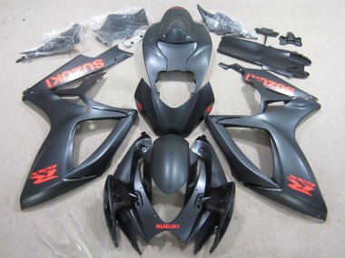 Online 2006-2007 Suzuki GSXR 600 Motorcycle Fairings - Matte Black Red Decal Canada