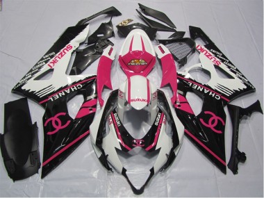 Online 2006-2007 Suzuki GSXR 600 Motorcycle Fairings - White Pink Black Chanel Canada