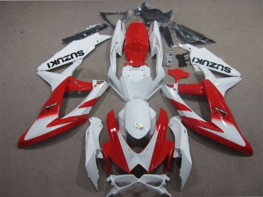 Online 2008-2010 Suzuki GSXR 600 Motorcycle Fairings - White Red Canada