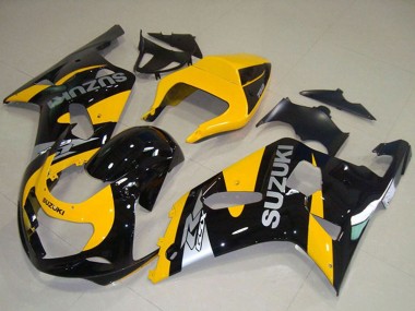 Online 2001-2003 Suzuki GSXR 750 Motorcycle Fairings - Yellow Black Canada