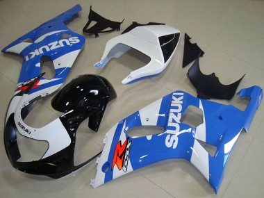Online 2001-2003 Suzuki GSXR 750 Motorcycle Fairings - White Blue Glossy Black Canada