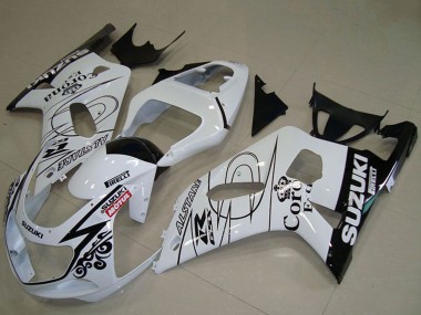 Online 2001-2003 Suzuki GSXR 750 Motorcycle Fairings - White Black Alstare Corona Extra Motul Canada