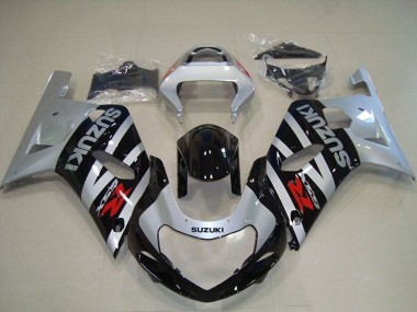 Online 2001-2003 Suzuki GSXR 750 Motorcycle Fairings - Silver Glossy Black Canada