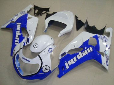 Online 2001-2003 Suzuki GSXR 750 Motorcycle Fairings - White Blue Jordan Canada
