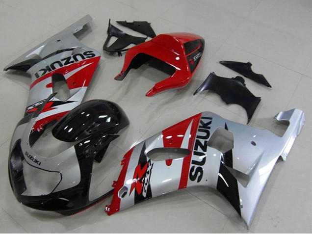2001-2003 Suzuki GSXR 750 Motorcycle Fairings - Red Silver Black Canada
