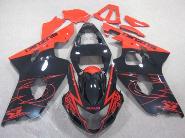 Online 2004-2005 Suzuki GSXR 750 Motorcycle Fairings - Red Glossy Black Canada