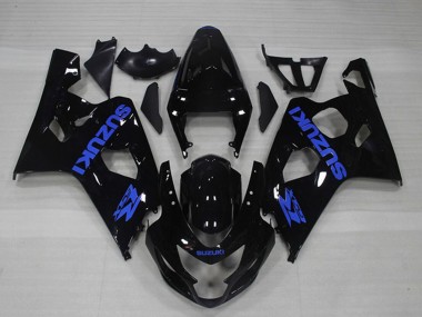 Online 2004-2005 Suzuki GSXR 750 Motorcycle Fairings - Glossy Black Blue Decal Canada
