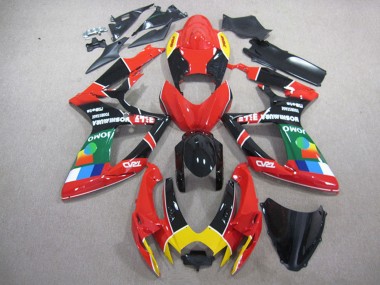 Online 2006-2007 Suzuki GSXR 750 Motorcycle Fairings - Red Black Yellow Green JOMO Canada