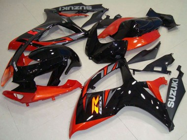 Online 2006-2007 Suzuki GSXR 750 Motorcycle Fairing - Orange Glossy Black Canada