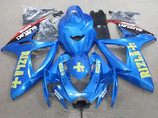 2006-2007 Suzuki GSXR 750 Motorcycle Fairings - Blue Red Black Gold Rizla Canada