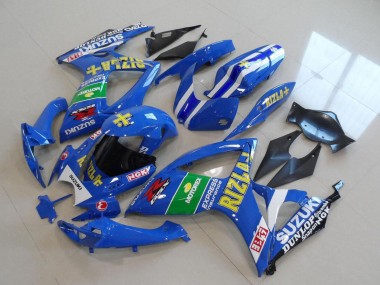 Online 2006-2007 Suzuki GSXR 750 Motorcycle Fairings - Blue White Green Black Gold Rizla Canada