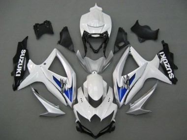 Online 2008-2010 Suzuki GSXR 750 Motorcycle Fairings - White Silver Blue Black Canada
