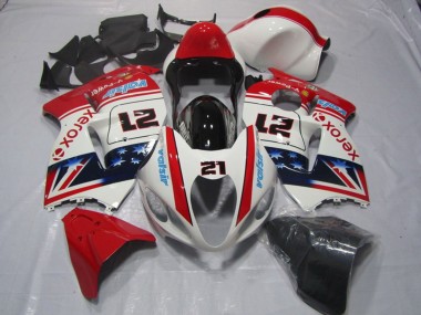 Online 1996-2007 Suzuki GSXR 1300 Hayabusa Motorcycle Fairings - White Red Blue Xerox 21 Canada
