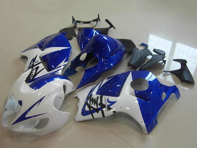 1996-2007 Suzuki GSXR 1300 Hayabusa Motorcycle Fairing - White Blue Canada