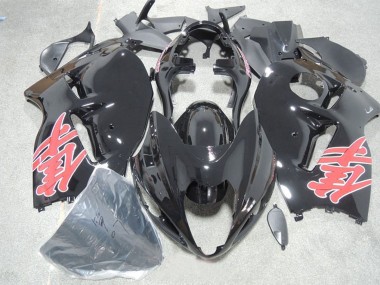 Online 1996-2007 Suzuki GSXR 1300 Hayabusa Motorcycle Fairings - Glossy Black Red Decal Canada
