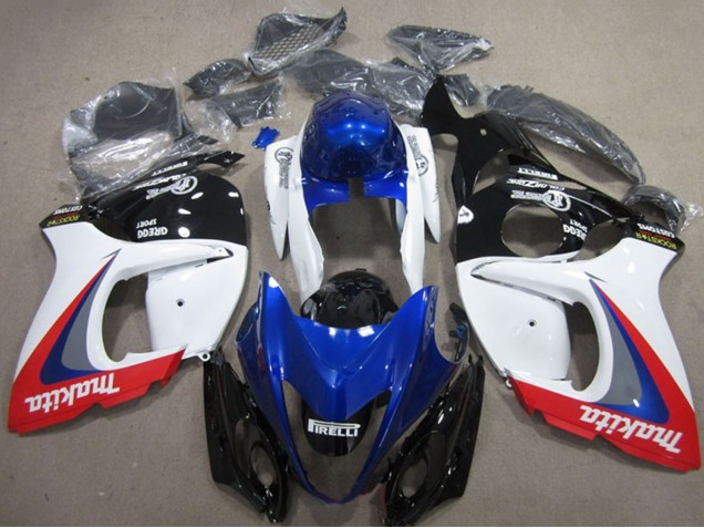 2008-2020 Suzuki GSXR 1300 Hayabusa Motorcycle Fairings - White Blue Red Makita Canada