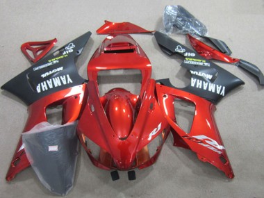 Online 1998-1999 Yamaha YZF R1 Motorcycle Fairings - Red Black White Decal Canada