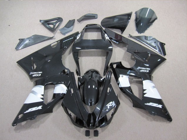 1998-1999 Yamaha YZF R1 Motorcycle Fairings - Glossy Black White Canada