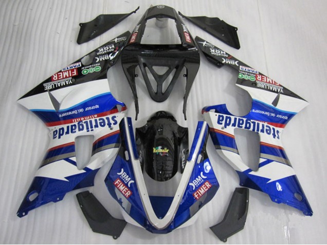 2000-2001 Yamaha YZF R1 Motorcycle Fairings - White Blue Black Red Fimer Sterilgarda Canada