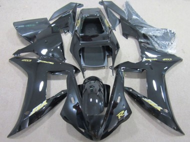 Online 2002-2003 Yamaha YZF R1 Motorcycle Fairings - Glossy Black Gold Decal Canada