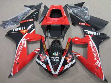 Online 2004-2006 Yamaha YZF R1 Motorcycle Fairings - Red White Glossy Black Santander Canada