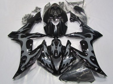 Online 2004-2006 Yamaha YZF R1 Motorcycle Fairings - Glossy Black Grey Flame Canada