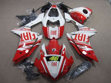 Online 2007-2008 Yamaha YZF R1 Motorcycle Fairings - White Red Fiat 46 Canada
