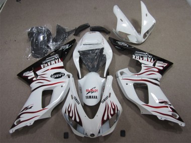 Online 2009-2011 Yamaha YZF R1 Motorcycle Fairings - White Red Black Flame Canada