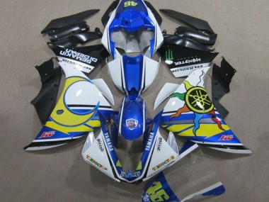 Online 2009-2011 Yamaha YZF R1 Motorcycle Fairings - White Blue Yellow Green Monster Semakin Didepan Canada