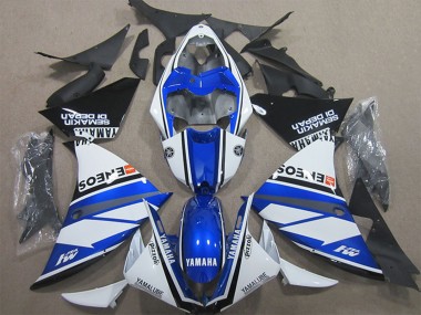 Online 2009-2011 Yamaha YZF R1 Motorcycle Fairings - White Blue Black ENEOS Yamalube M1 Semakin Didepan Canada