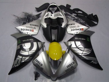 Online 2012-2014 Yamaha YZF R1 Motorcycle Fairings - Silver Black IVECO Yamalube ENEOS Monster Canada