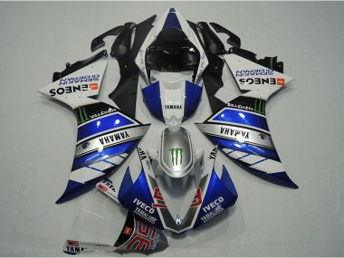 Online 2012-2014 Yamaha YZF R1 Motorcycle Fairings - Blue Silver White Black Green Monster IVECO Yamalube ENEOS Semakin Didepan Canada