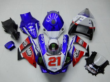 Online 2015-2019 Yamaha YZF R1 Motorcycle Fairings - White Blue Red Black Green Monster 21 Canada