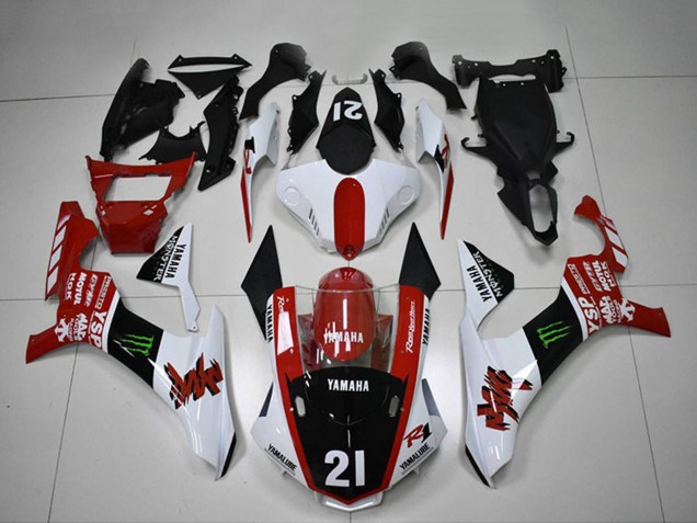 2015-2019 Yamaha YZF R1 Motorcycle Fairings - White Red Glossy Black Green Monster Motul YSP Canada