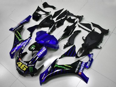 Online 2015-2019 Yamaha YZF R1 Motorcycle Fairings - Blue White Black Green ENEOS Monster M1 46 Canada