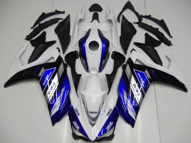 Online 2015-2018 Yamaha YZF R3 Motorcycle Fairings - White Blue Black Yamalube Canada