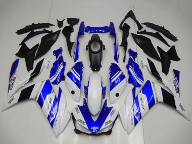 Online 2015-2018 Yamaha YZF R3 Motorcycle Fairings - White Blue Black Yamalube ENEOS Canada