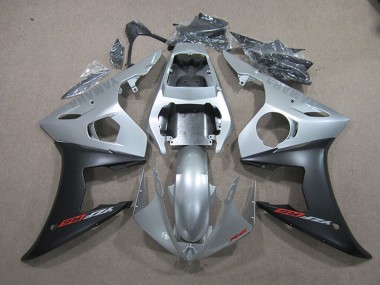 Online 2003-2004 Yamaha YZF R6 Motorcycle Fairings - Silver Matte Black Canada