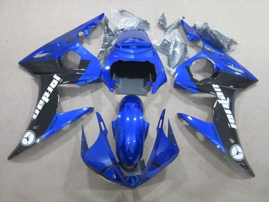 Online 2003-2004 Yamaha YZF R6 Motorcycle Fairings - Blue Glossy Black Jordan Canada