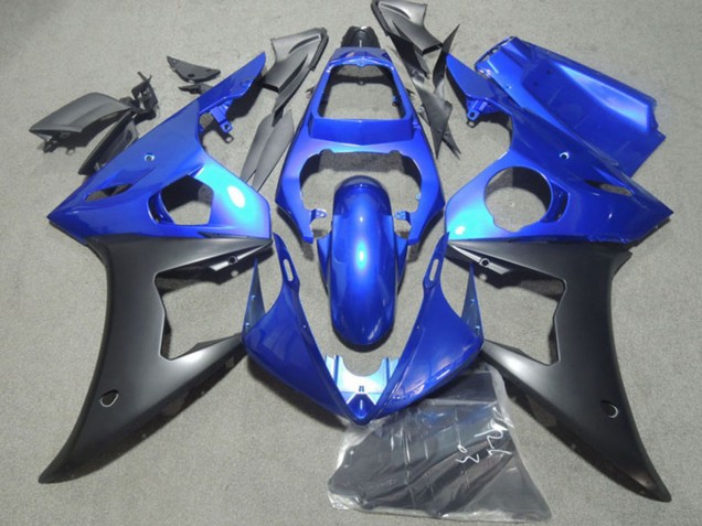 2003-2004 Yamaha YZF R6 Motorcycle Fairing - Blue Matte Black Canada